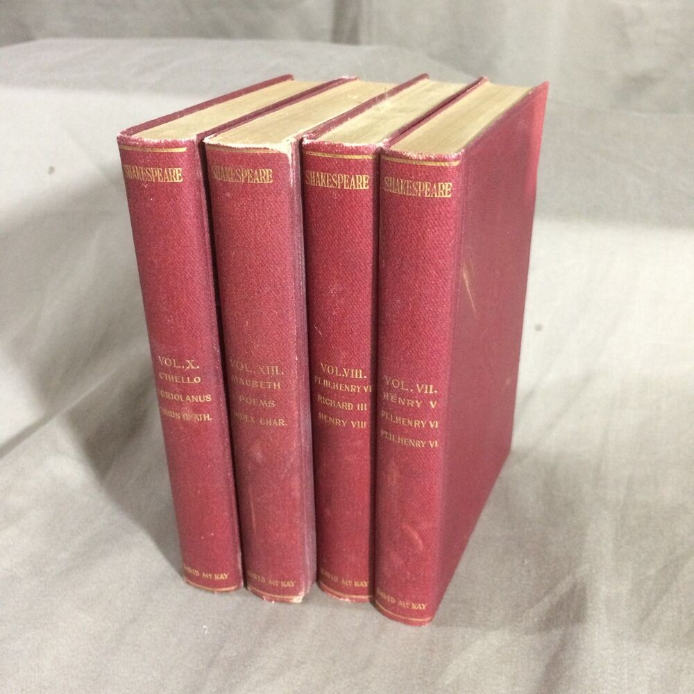 Antique Handy Stratford Shakespeare David McKay Books Lot Of 4 Pocket Size